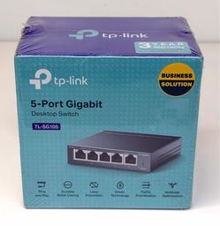 TP-Link TL-SG105 5-Port Gigabit Ethernet Desktop Switch Metal Case | New Sealed