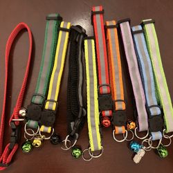 Set Of Cat Collars With Bells 