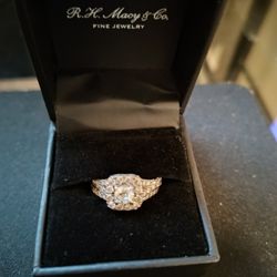 2ct 14k White Gold Wedding/Engagement Ring Set