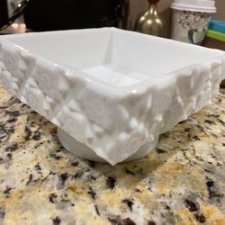 Pedestal Milk Glass Candy Dish 