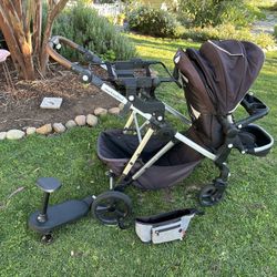 Mockingbird Double Seat Stroller + Several Bonus Attachments  *Flexible Pricing* (Vista & Murrieta Drop-off)