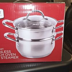 Parini Stainless Steel 3.5 Quart Dutch Oven And Steamer $20 OBO