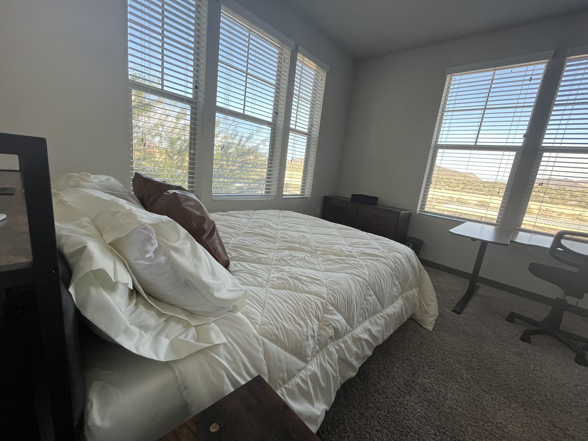 Comes With: Bed Frame, Mattress, Pillows, Side Table, Dresser, Moveable Desk, Computer Chair - Like New (no Sheets)