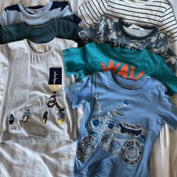 Lot Of 4-6 Yrs Old Boys Short Sleeve Tees