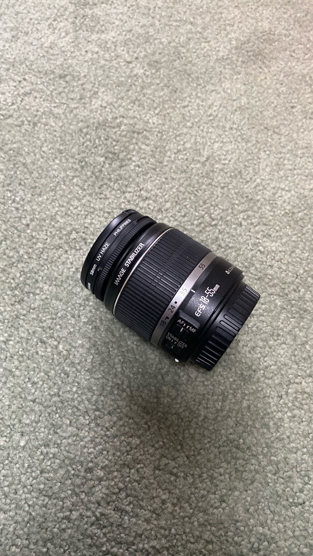Canon EFS 18-55 lens with stabilizer