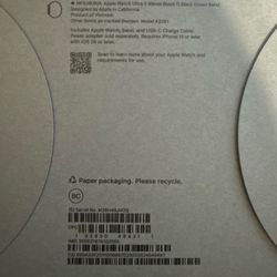 SEALED Apple watch Ultra 3 49mm black ocean band GPS CELLULAR