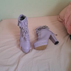 Jingpin, Platform Heel, Purple, Lolita, Size 8.5