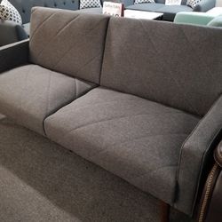 Brand New 79" x 44" Gray Linen Sofa Futon