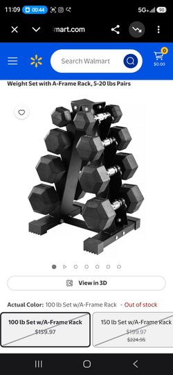 Set of dumbells 5lb-20lb