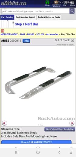 Sidebars for a 1(contact info removed) Mercedes Benz sidebar