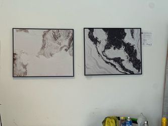 Like NEW! Set of Target brand, threshold Abstract Framed Wall Art Prints – Set of 2