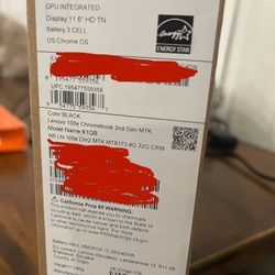 Lenovo 100e 2nd Gen Chromebook (11.6" HD Anti-Glare, MediaTek MT8173C, 4GB RAM, 64GB Storage (32GB eMMC + 32GB IST SD Card) PARTS ONLY