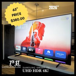Samsung 65” 2026 Smart TV UHD HDR 4K