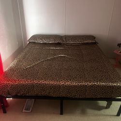 California King Size Bed Frame and Mattress 