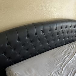 Black Leather Headboard