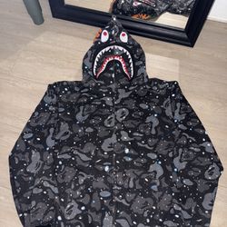Rare Vintage / Y2K Galaxy Bape Shark Hoodie