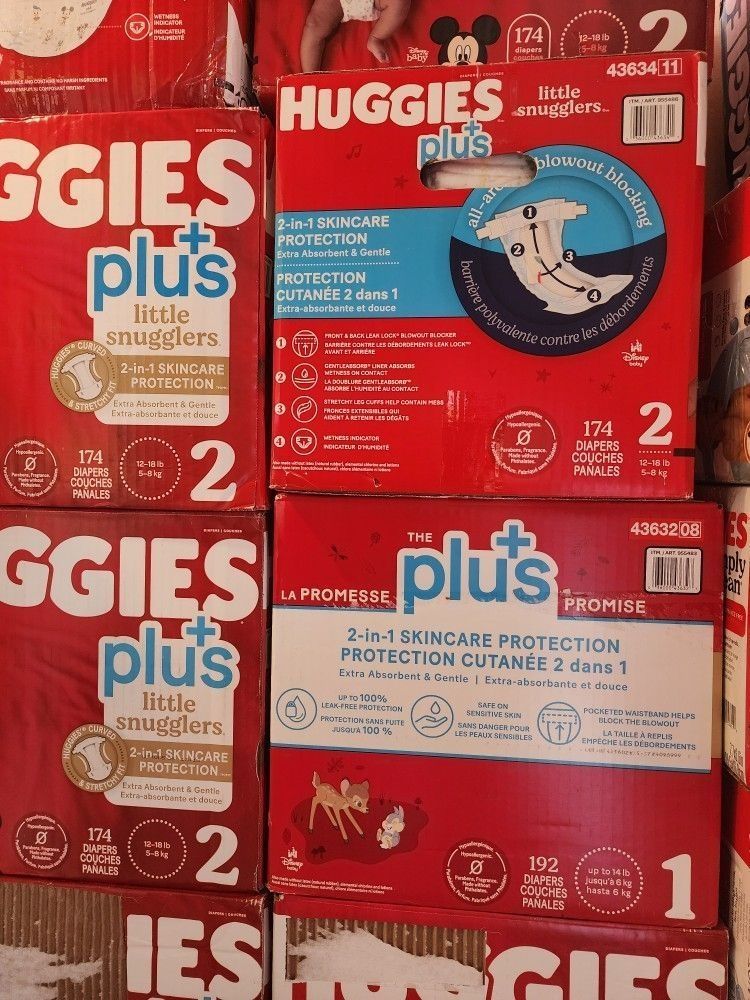Huggies 1 And 2 $40 Each Box.
