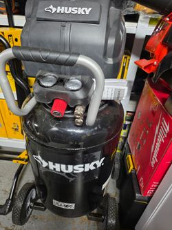 Husky 1.7 HP, 200 PSI, 30 Gal., 5.1 SCFM 90 PSI, Single-Stage, Oil Free Portable Vertical Electric Air Compressor