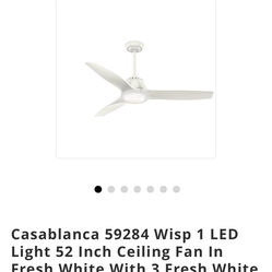 Casablanca 3 Blade White 52 “