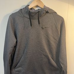 Nike Dri-FIT Hoodie Men’s Large Gray Pullover Sweatshirt Athletic