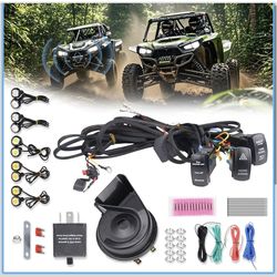 UTV Turn Signal Kit with Horn, ATV UTV Street Legal Kit, Pre-Wired, Plug and Play Light Kit