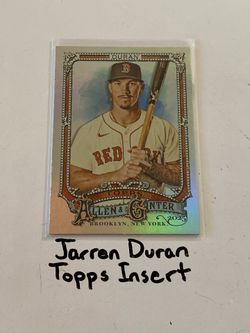 Jarren Duran Boston Red Sox All-Star Outfielder Topps Short Print Insert Card.