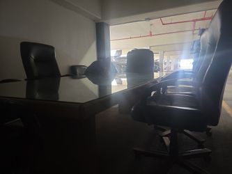 Big table and office chairs