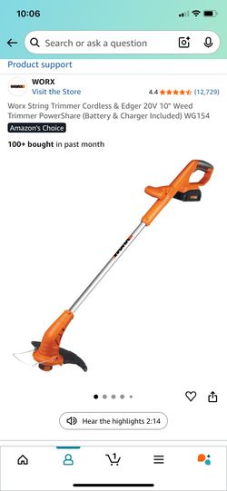 Worx String Trimmer Cordless & Edger