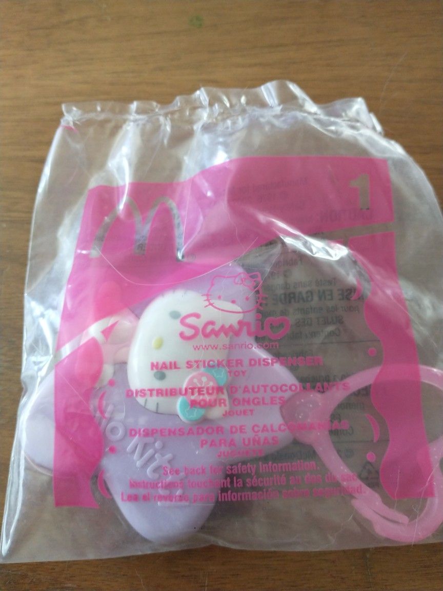 Hello kitty nail sticker dispenser McDonald's happy meal toy *new