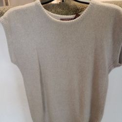 Silk Angora Blend Misses Pullover Vest Size M