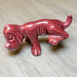 Vintage Dark Red/Maroon Hound Dog Peeing – Camark *GLUED