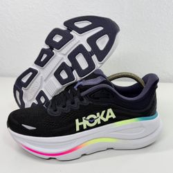Hoka One One Bondi 9 Shoes Womens Size 7 Black Running Sneakers Cushioned No Box