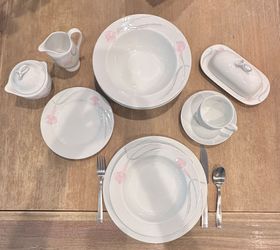 65-Piece Mikasa "Serenade Pink" China Set - Complete Service for 12 + Serving Pieces
