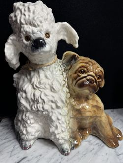 vintage Kron TV Lamp - Poodle & Pug