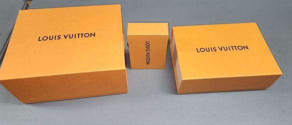 Authentic Louis Vuitton set of 3 Orange Gift Box - Empty Luxury Packaging
