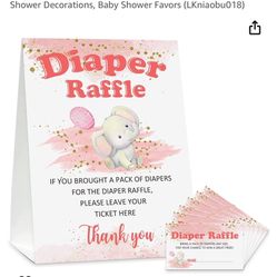 Diaper Raffle- Pink Elephant Themed 