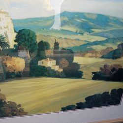 Beautiful 3x4 Ft Framed Glass Picture It Will Look Great In Your House It's A Bargain