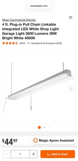 4 ft Linkable LED Shop Light