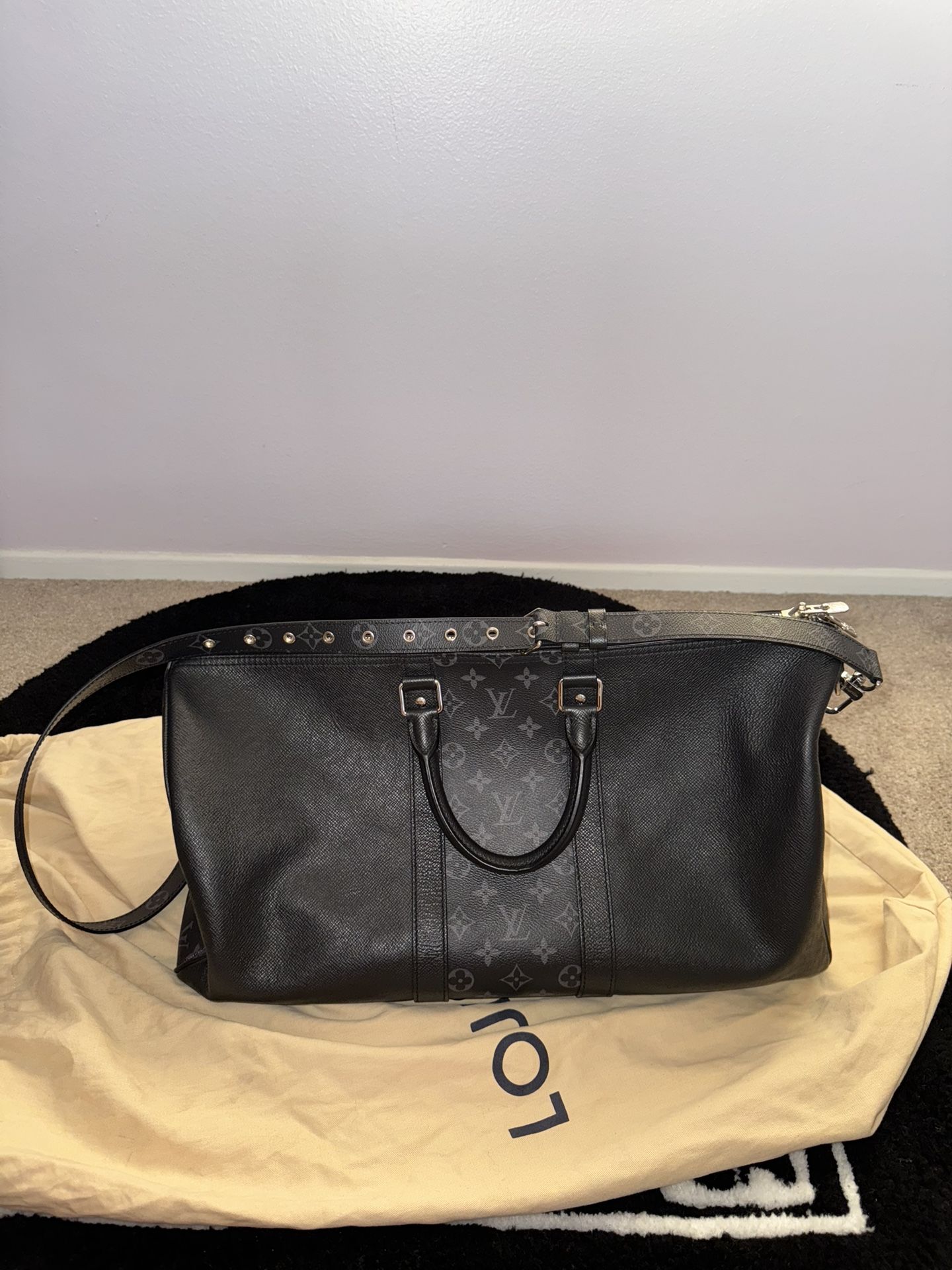 Louis Vuitton Monogram Eclipse Keepall Bandouliere 50