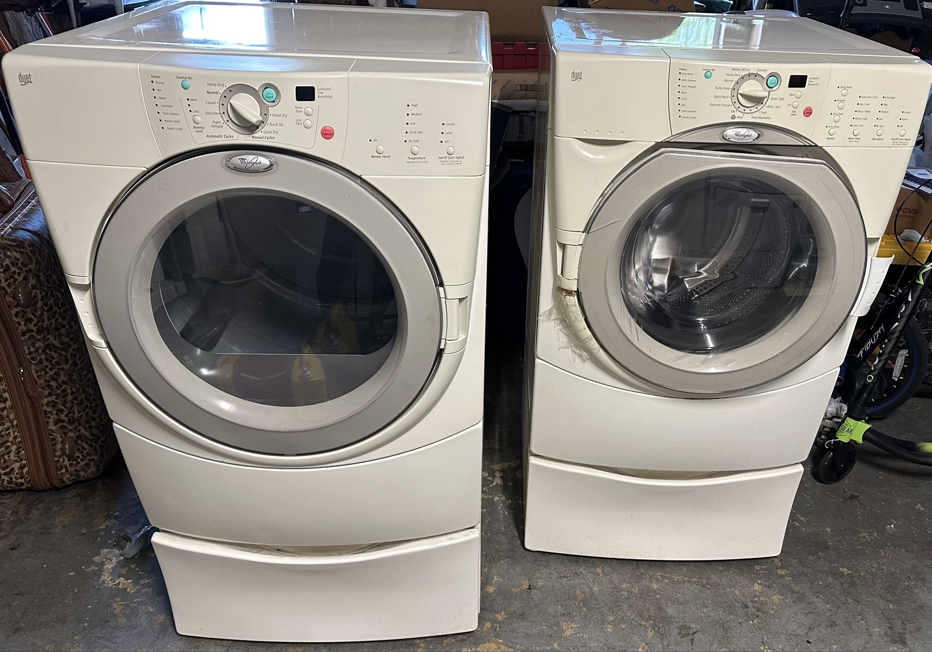 Whirlpool Duet Washer And dryer Used Selling Together for Sale in