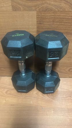 Pair of SPRI Ignite Dumbbells rubber 25 lbs each