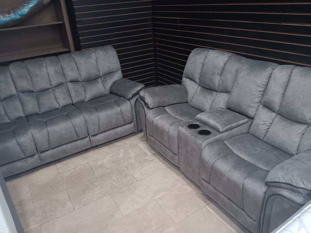 *Summer Sale Event* Barcelona Gray Fabric Reclining Sets...