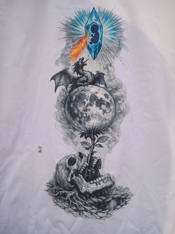 Blu3WorksInc -Redeath white Tee