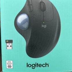 Logitech ergonomic wireless trackball mouse