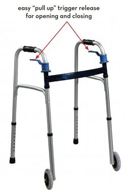 Drive Medical Deluxe Trigger Release Folding Walker