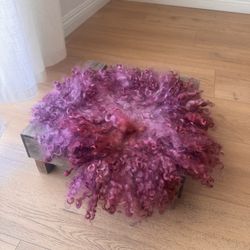 Berry Colored Wool Flokati