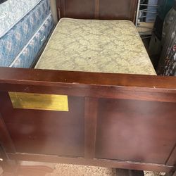 Twin Size Bed Frame+Box+Mattress 