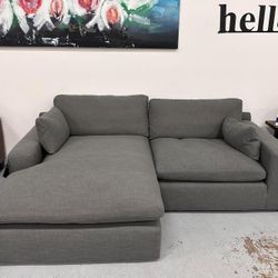 Smoke Cloud Modular Plush Sectional Sofa Couch 