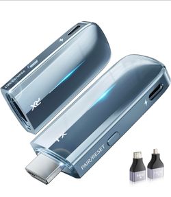 Wireless HDMI Transmitter and Receiver 400FT/120M, LDS Antenna Low-Latency Dual-Band 5.8+2.4G