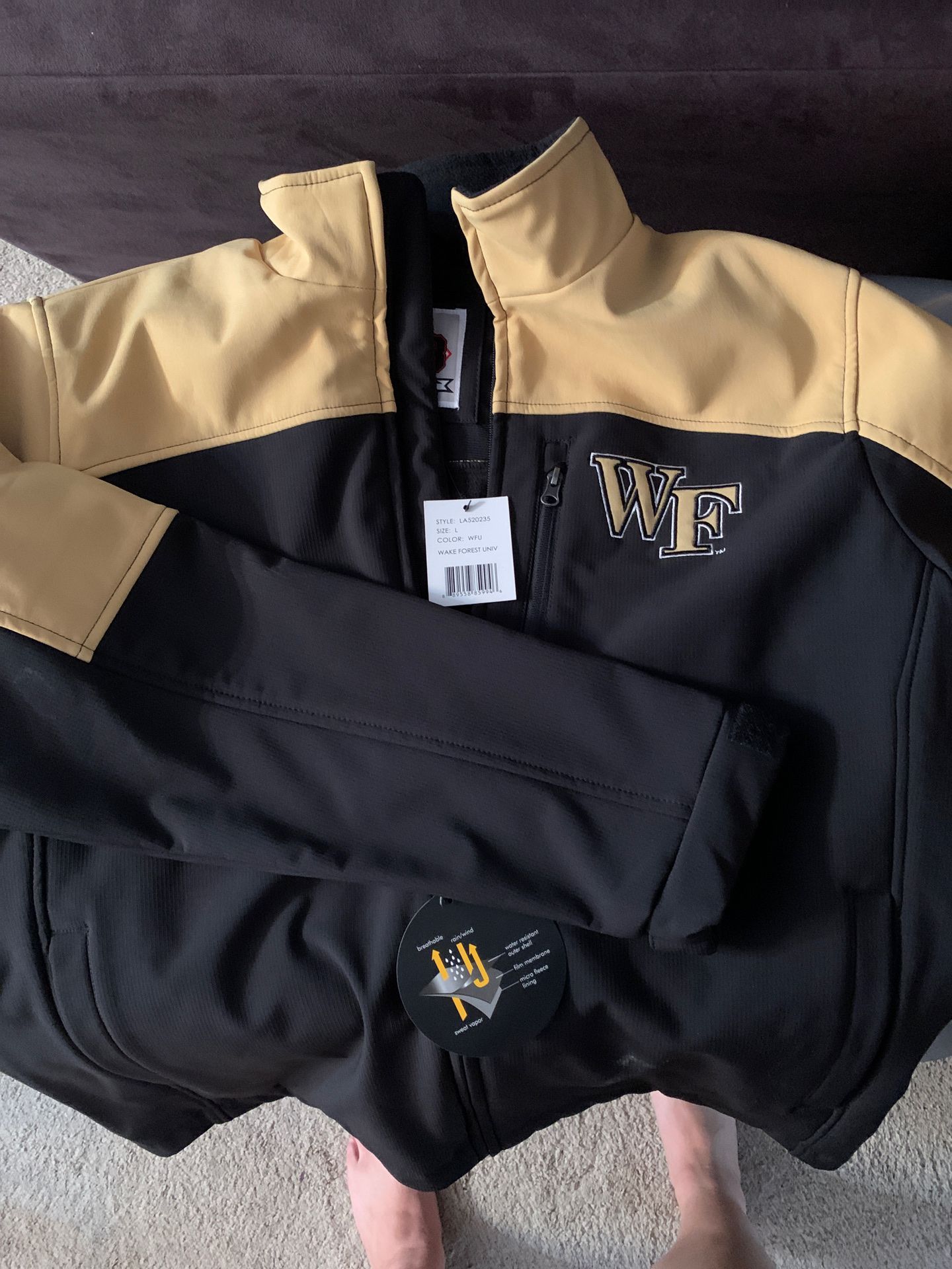 3 layer Soft shell Wake Forest Jacket